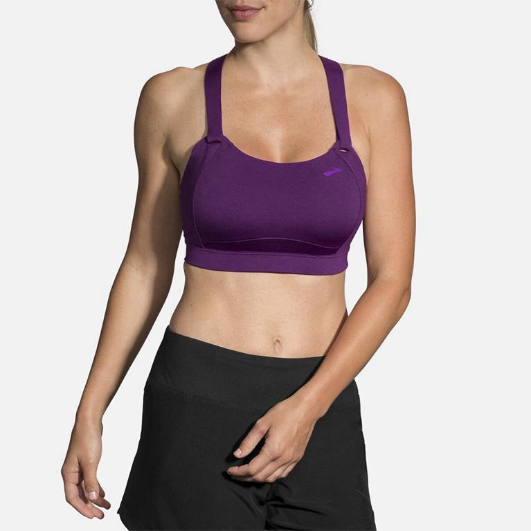 Brooks Juno Sports Womens Running Bra - Purple - Indonesia (UEGN-24165)